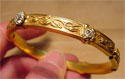 14kt Yellow Gold Diamond Bangle Bracelet
